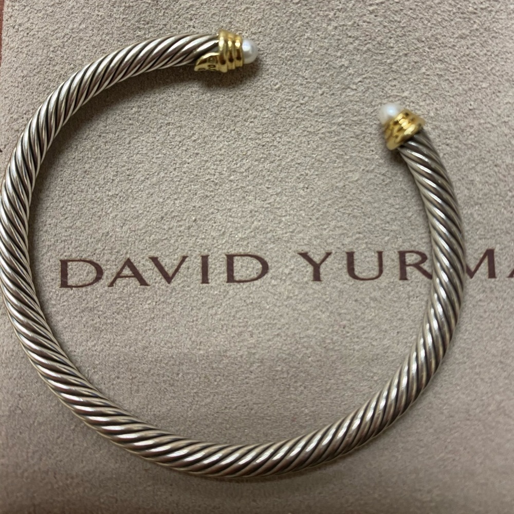 David Yurman Kids Pearl Cable Bracelet